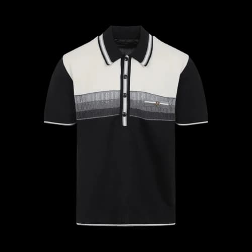 Amiri MA Striped Polo 'Black'