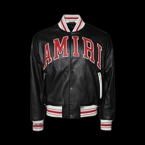 Amiri Leather Bomber 'Black'