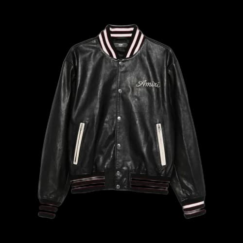 Amiri Club Amiri Leather Varsity Jacket 'Black'