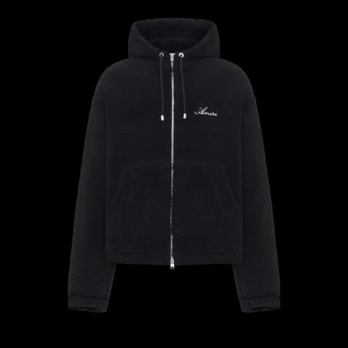 Amiri Bones Fleece Zip Hoodie 'Black'