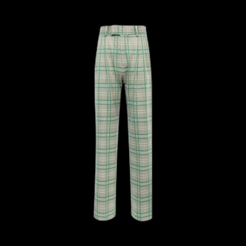 Amiri Plaid Jersey Double Pleat Pant 'Green/Multicolor'