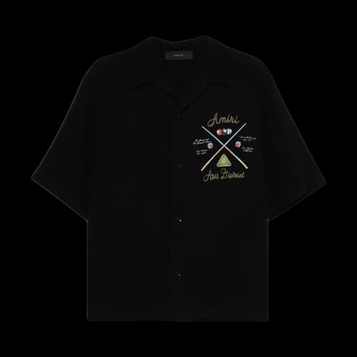 Amiri Pool Cue Bowling Shirt 'Black'