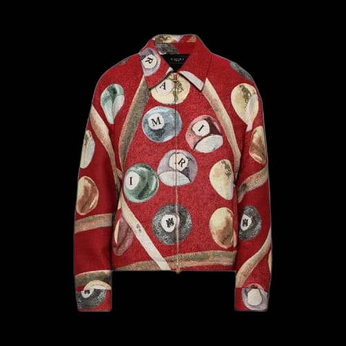 Amiri Billiards Tapestry Blouson 'Deep Red'