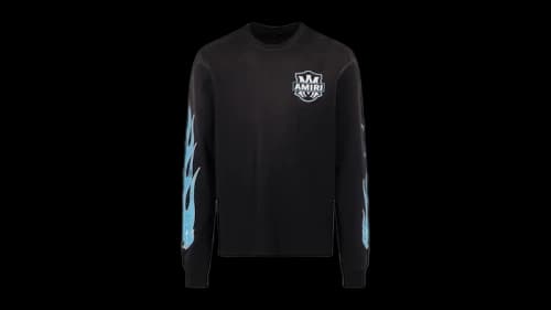 AMIRI Eagle Flames L/S Tee Black