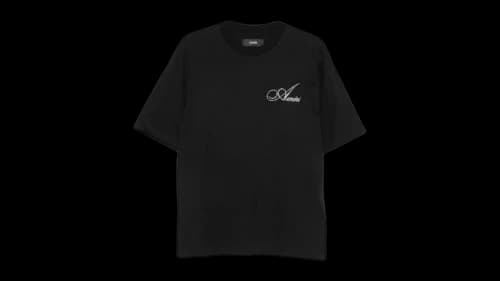 AMIRI Cryst Script Logo LJ Skate Tee Black