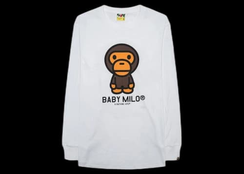 BAPE Baby Milo L/S Tee White