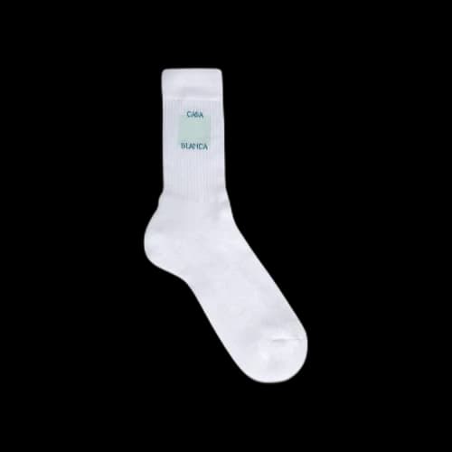 Casablanca Ribbed Sport Sock 'Casa Logo Misty Jade'