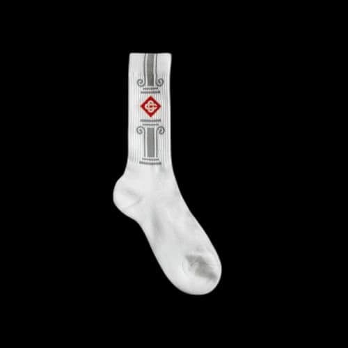 Casablanca Printed Socks 'Grey Column'