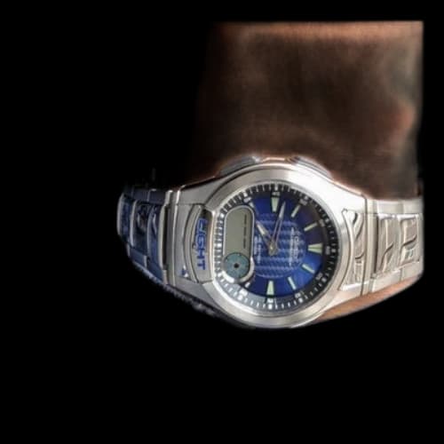 CASIO Stainless Steel Strap SilverBlue Analog/Digital Combo