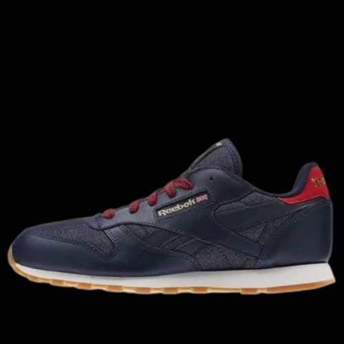 Reebok Classic Leather Dg Non-Slip Wear-Resistant Low Top Shoes/Sneakers Unisex Navy Blue