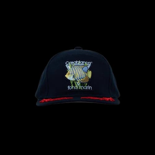 Casablanca Fond Marin Coral Laurel Embroidered Cap 'Navy'