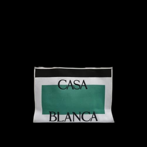 Casablanca Knitted Shopper 'White/Green'