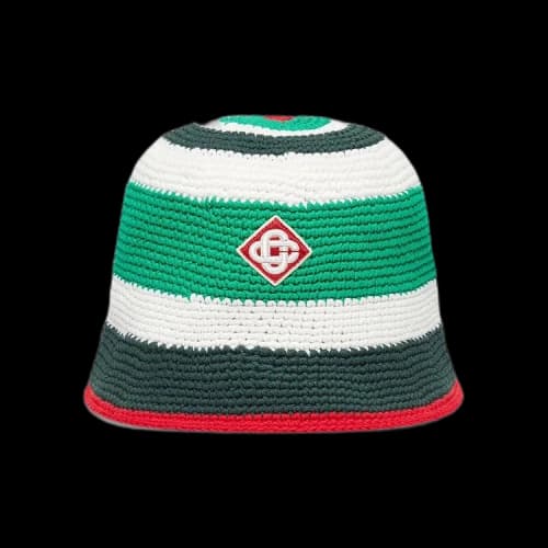 Casablanca Crochet Hat 'Green/White'