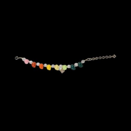 Casablanca Gold Plated Shell And Pearl Bracelet 'Gold/Gradient'