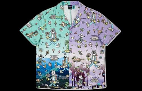 Li-Ning x Steven Harrington Graphic Leisure Shirt 'Green Purple'