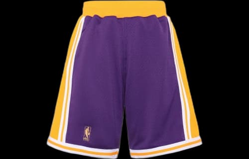 Mitchell & Ness NBA Authentic Shorts Los Angeles Lakers Road 1996-97 'Purple Yellow'