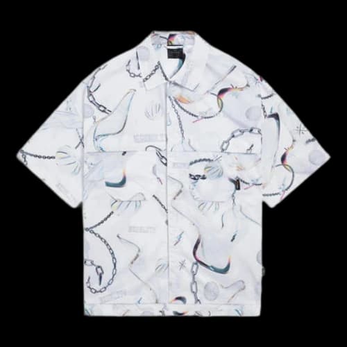Li-Ning x Glare Way Of Wade Full Version Logo Shirt 'White Grey'