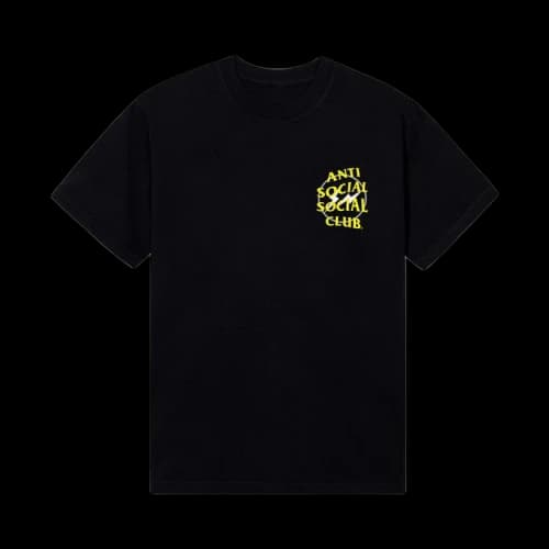 Anti Social Social Club x Fragment Design Half Tone Logo Tee 'Black/Yellow'