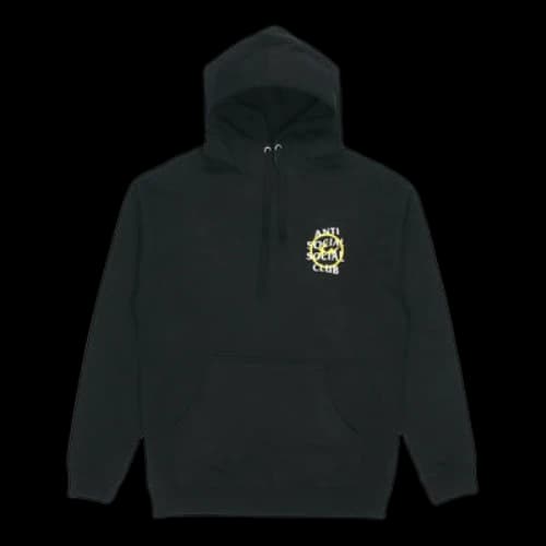 ANTI SOCIAL SOCIAL CLUB x FRAGMENT Flash Crossover Hooded Fleece Lined Black Yellow