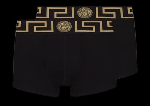 Versace Greca Border Trunks (2 Pack) Black
