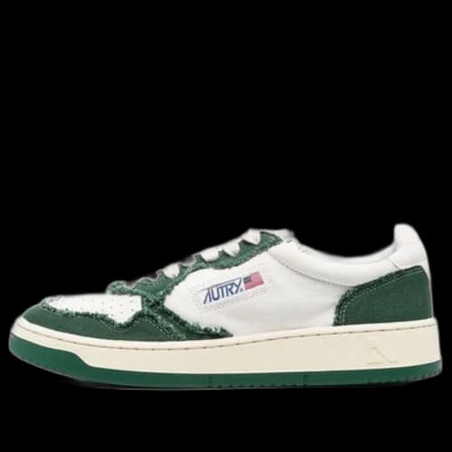AUTRY Medalist Canvas-Panelled 'White Green'