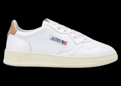 Autry Medalist Leather Low White Sandstorm