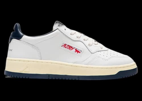 Autry Medalist Leather Low Maison Kitsuné White Navy