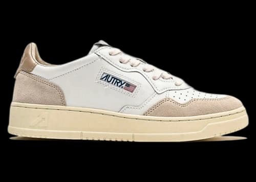 Autry Medalist Leather Low White Pepper (Women's)