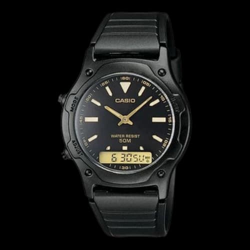 CASIO Quartz Waterproof Sports Mens Black Analog/Digital Combo