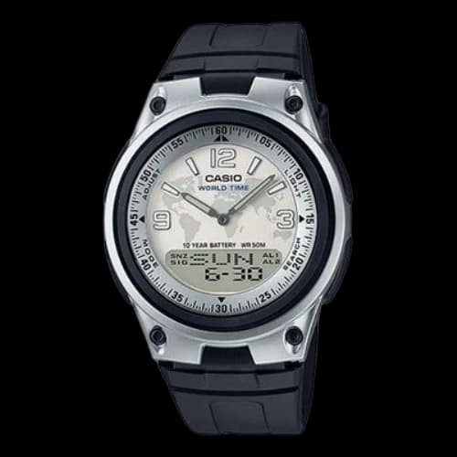CASIO Waterproof Analog White Analog/Digital Combo