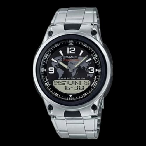 CASIO Stainless Steel Strap Black Analog/Digital Combo