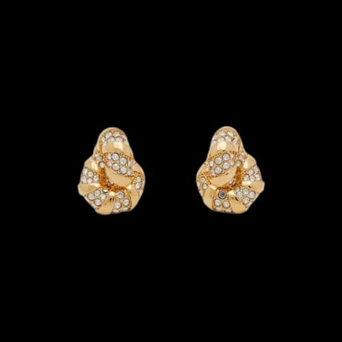 Lanvin Rhinestone Melodie Earrings 'Gold/Crystal'