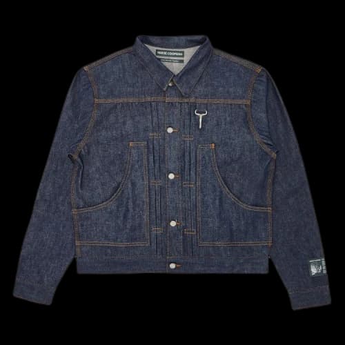 Reese Cooper Smokejumper Embroidered Raw Denim Jacket 'Multicolor'
