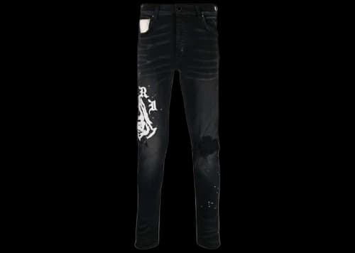AMIRI x Wes Lang Reaper Logo Jeans Aged Black