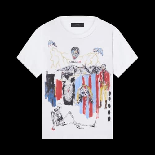 Amiri x Wes Lang Blood 38 Tee 'White'