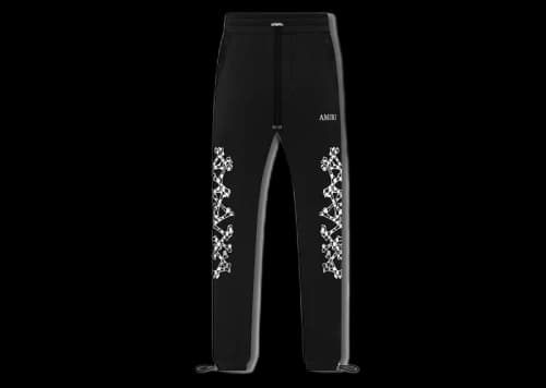 AMIRI Checkered Bones Sweatpant Black
