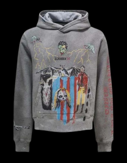 AMIRI Blood 38 Hoodie Grey
