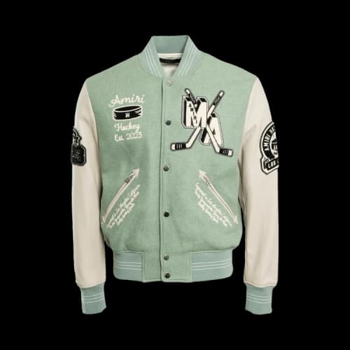 Amiri Hockey Varsity Bomber 'Frosty Green'