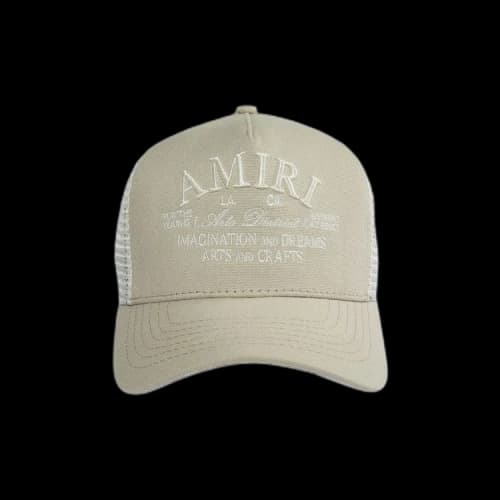 Amiri Arts District Trucker Hat 'Stone Grey'