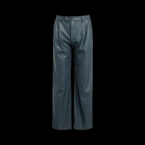 Amiri Faux Leather Wide Leg Pants 'Blue'