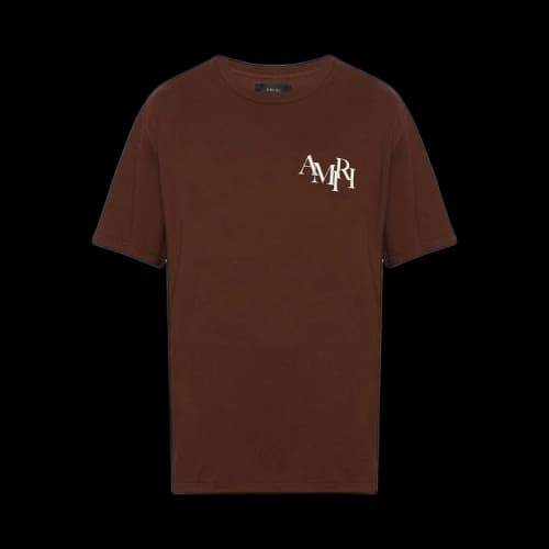 Amiri Staggered Logo Tee 'Potting Soil'