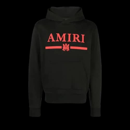 Amiri Bar Logo Hoodie 'Black/Red'