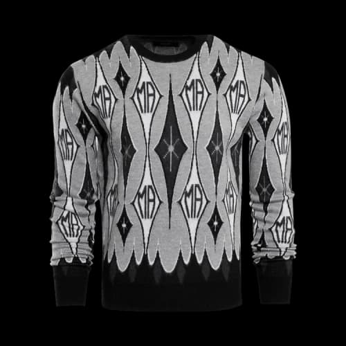 Amiri Argyle Jacquard Crew 'Black'