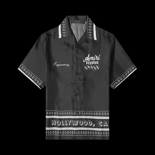 Amiri Records Short-Sleeve Shirt 'Black'