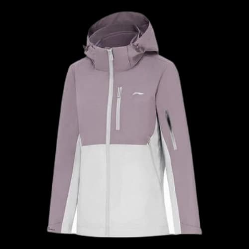 Li-Ning Color Block 3-in-1 Polar Fleece Hooded Windbreaker 'Mauve White' (Women's)