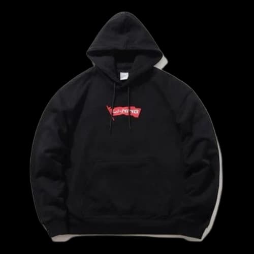 Li-Ning Red Flag Series Pullover Hoodie 'Black Red'