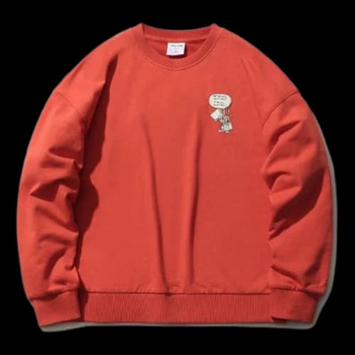 Li-Ning x Disney Crossover Sports Fashion Series Casual Loose Round Neck Pullover Hoodie Red