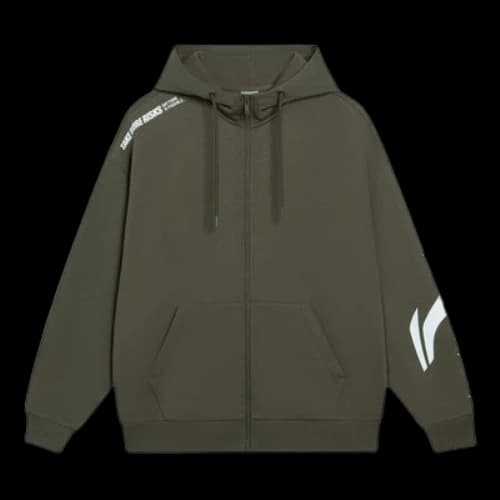 Li-Ning Graphic Hooded Jacket 'Olive Green'