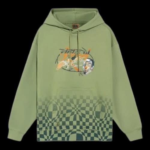 Li-Ning BAD FIVE Sports Basketball Series Grid Printing Hoodie 'Green'