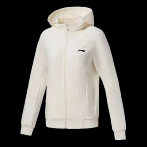 Li-Ning Fitness Series Logo Printing Cardigan Hoody Jacket 'Ivory' (Women's)